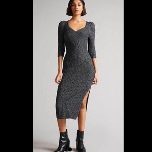 Elegant Black Knit Dress